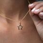 Open Star Necklace, Sterling Silver Or Gold Plated, thumbnail 1 of 10