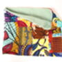 African Patchwork Organic Cotton Fleece Snood Scarf, thumbnail 8 of 9