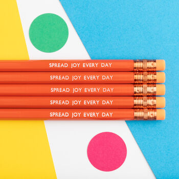 Spread Joy Every Day Orange Pencil, 3 of 8
