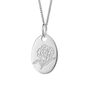 Sterling Silver January Birth Flower Necklace, thumbnail 5 of 10
