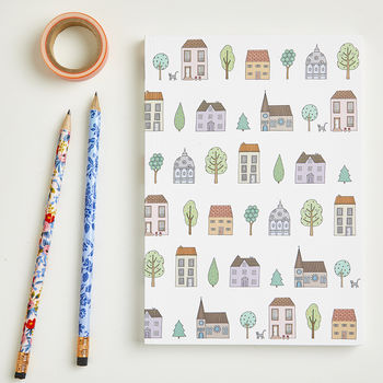 Town Houses Notebook In A5 Size, 2 of 4