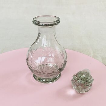 Vintage Decorative Crystal Cut Glass Perfume Bottle ~ 27, 4 of 6