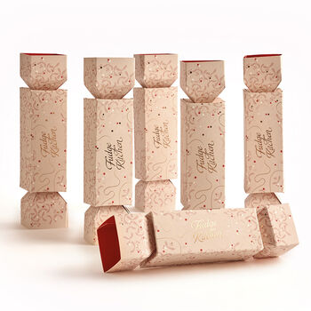 Luxury Fudge Icy Mistletoe Christmas Crackers Set Of Six, 4 of 4