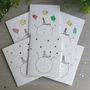 Pack Of Six Juggling Snowmen Christmas Cards, thumbnail 1 of 3