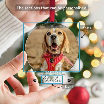 Personalised Pet Memorial Photo Ornament | Custom Dog, 2 of 12