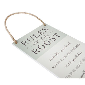 Bramble Farm 'Rules Of The Roost' Kitchen Sign Homeware, 3 of 3