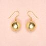 Chester Gold Plated Ball Drop Hook Earrings, thumbnail 4 of 5