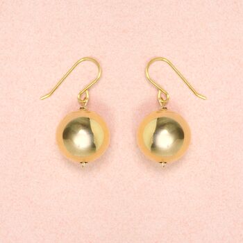 Chester Gold Plated Ball Drop Hook Earrings, 4 of 5