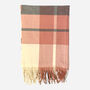 Classic Check Cashmere Blend Winter Scarf Pinks And Creams, thumbnail 4 of 4