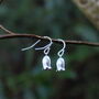 Silver Bluebell Single Drop Earrings, Silver Plated, thumbnail 3 of 3
