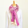 Pink And Cream Reversible Super Soft Scarf, thumbnail 1 of 6
