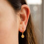 Confetti Birthstone Personalised Hoop Charm Earrings, thumbnail 10 of 12