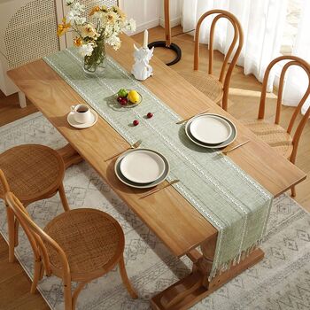 Embroided Linen Table Runner, 2 of 7