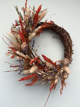 Autumn Dried Flower Small Wreath, 2 of 5