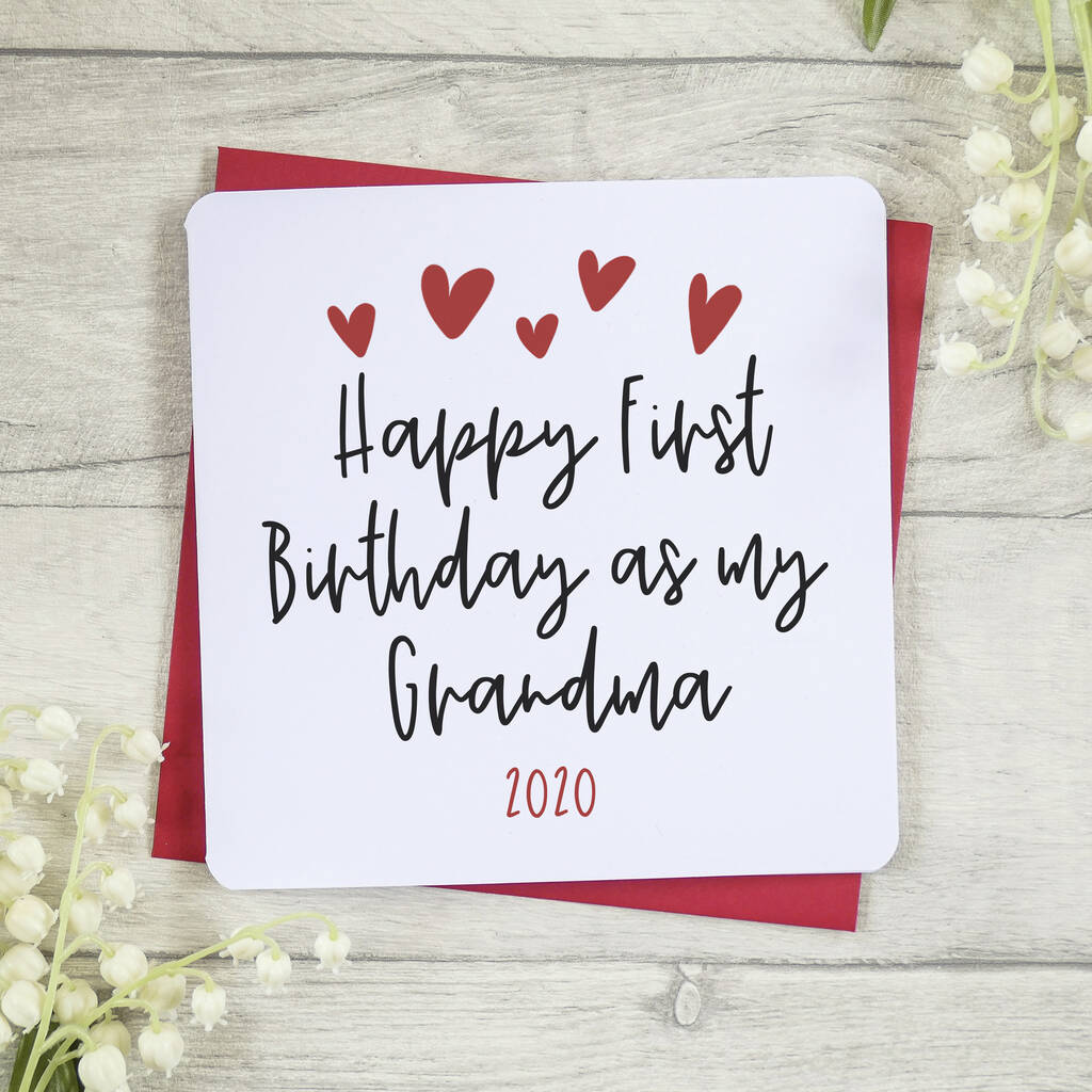 happy 1st birthday as my grandmother personalised card by parsy card co ...