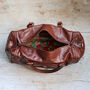 Tan Leather Travel Holdall Bag, thumbnail 5 of 6