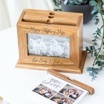 Personalised Wooden Photo Album Holder, 5 of 5