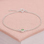 Adjustable Personalised Sterling Silver August Birthstone Bracelet, thumbnail 3 of 10