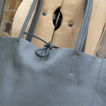 Leather Tote Shopper Winter Colours, 6 of 12