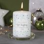 Personalised First Christmas New Home Snowflake Candle, thumbnail 6 of 8