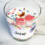 Personalised 40th Birthday Cake Sprinkles Gift Candle, thumbnail 1 of 4