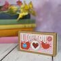 I Love You Mini Matchbox Cross Stitch Kit, thumbnail 4 of 6