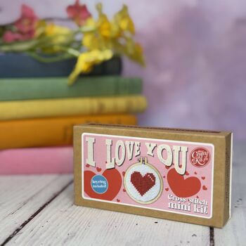 I Love You Mini Matchbox Cross Stitch Kit, 4 of 6