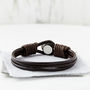 Personalised Silver And Leather Coordinate Bracelet, thumbnail 3 of 7
