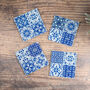 'Mixed Tiles' Worktop Protector Blue And White, thumbnail 7 of 12