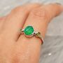 Green Onyx Tourmaline Sterling Silver Ring, thumbnail 8 of 10