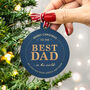 Personalised 'Best Dad' Christmas Bauble, thumbnail 1 of 4