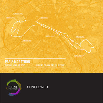 Personalised Paris Marathon Poster, 11 of 12