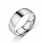 8mm Mens Matt Silver Plated Steel Wide Band Ring, thumbnail 7 of 12
