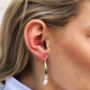 Curl Drop Rose Gold Plated Silver Earrings, thumbnail 3 of 8