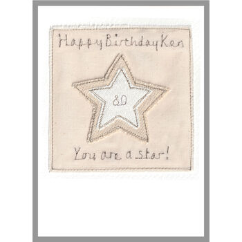 Personalised Star Birthday Card For Him, Any Age, 9 of 9