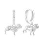 Sterling Silver Pitbull 3D Earrings, thumbnail 1 of 5