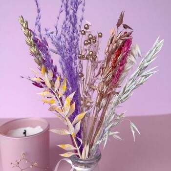 Small Colourful Dried Flower Bunch With Vase, 3 of 3