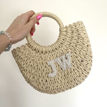 Personalised Wicker Basket Drawstring Bag, 4 of 5