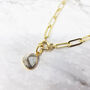 Herkimer Diamond April Birthstone Paperclip Chain, thumbnail 1 of 4