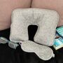 Grey Eye Mask And Neck Cushion Set, thumbnail 1 of 3