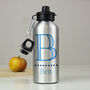 Personalised Blue Name Silver Kids Drinks Bottle, thumbnail 2 of 4