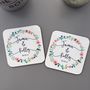 Personalised Wedding Floral Coasters, thumbnail 2 of 4