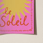 Le Soleil Illustrated Sun Giclee Print, thumbnail 8 of 11