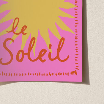 Le Soleil Illustrated Sun Giclee Print, 8 of 11