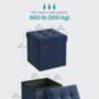 Foldable Ottoman Footrest With Storage Cube, thumbnail 6 of 7