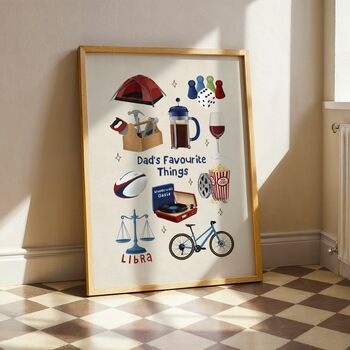 Personalised Dad's Favourite Things Print, 3 of 9