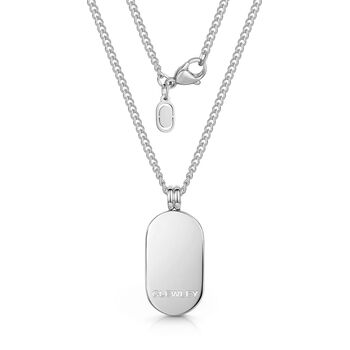 Pill Dog Tag Necklace Stainless Steel, 4 of 8