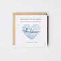 Welcome To The World Card, Personalised New Baby Girl Card Date/Weight, thumbnail 2 of 4