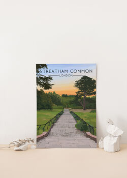 Streatham Common London Travel Poster Art Print, 2 of 8