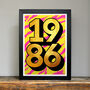 Personalised 40th Birthday 1986 Golden Year Print, thumbnail 3 of 5